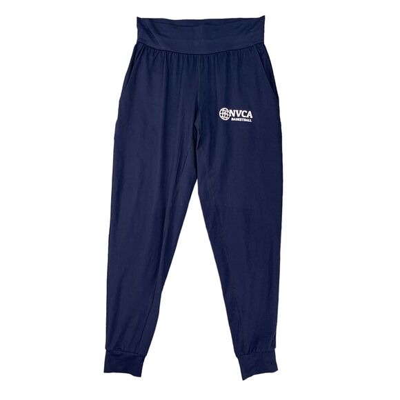 Under Armour NVCA Basketball Jogger Pant Women M Medium Navy High Waisted Cuffed - Picture 1 of 13
